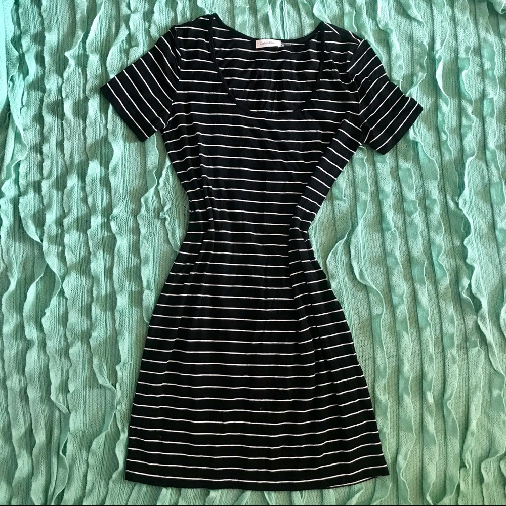 Calvin Klein Striped T-shirt Dress